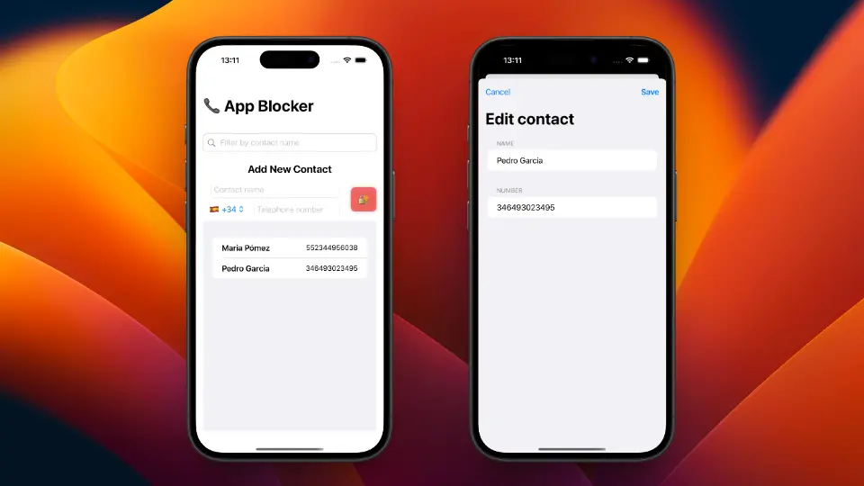 Captura de una de las pantalla de la aplicación de Ios de para bloquear llamadas